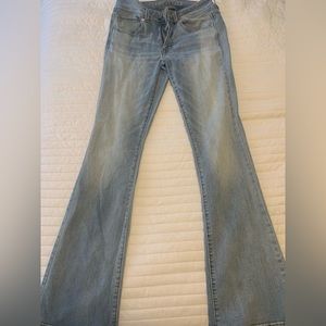 American Eagle light wash bootcut jeans